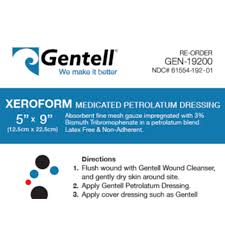 Xeroform Medicated Petrolatum Dressing 5x9